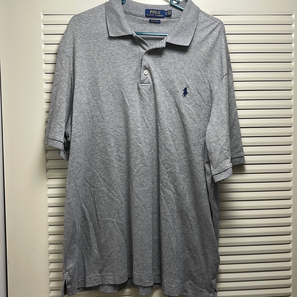 Mens Polo by Ralph Lauren gray collared polo